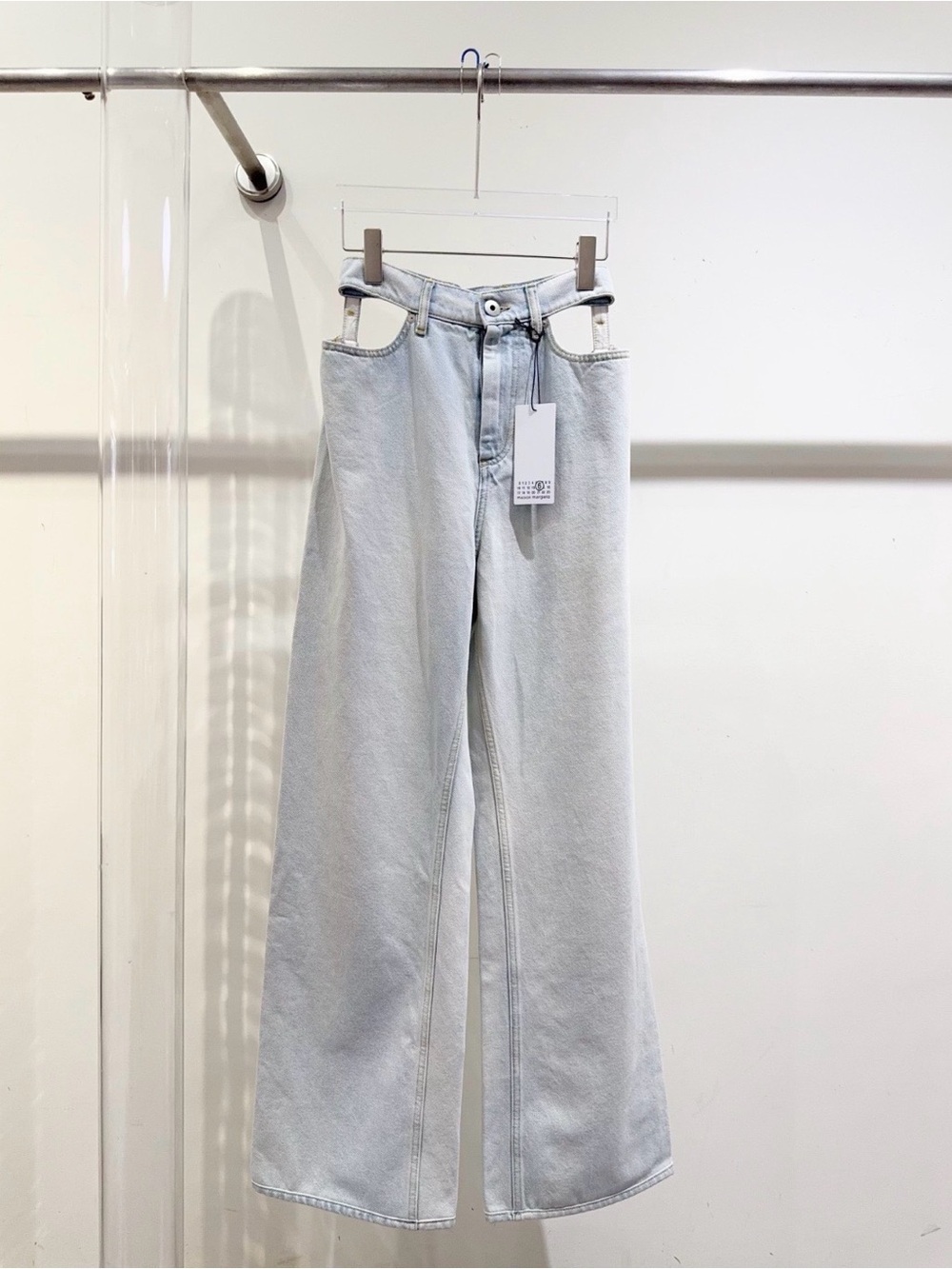 🚩steal Maison Martin Margiela Light Blue Wide-Leg Jeans